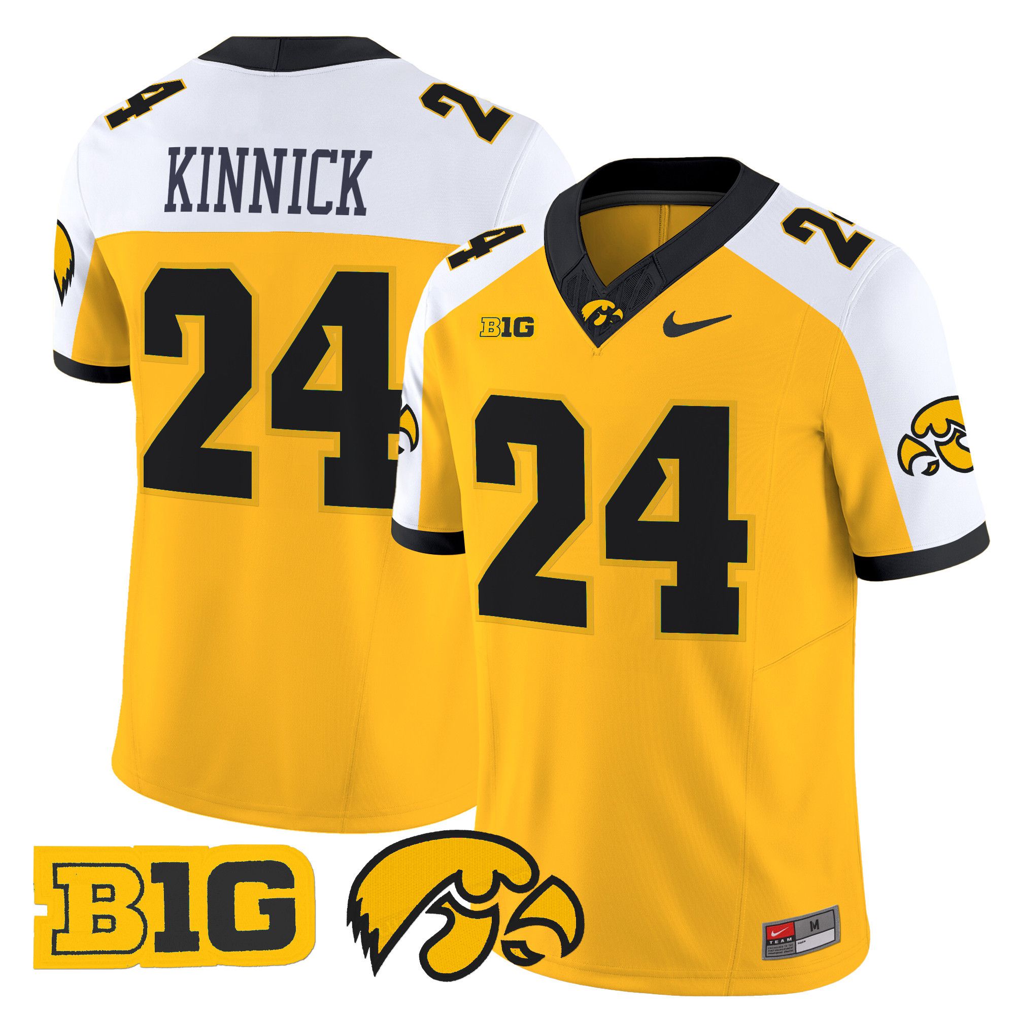 Men Iowa Hawkeyes #24 Kinnick Yellow Nike 2024 Vapor Limited NCAA Jersey